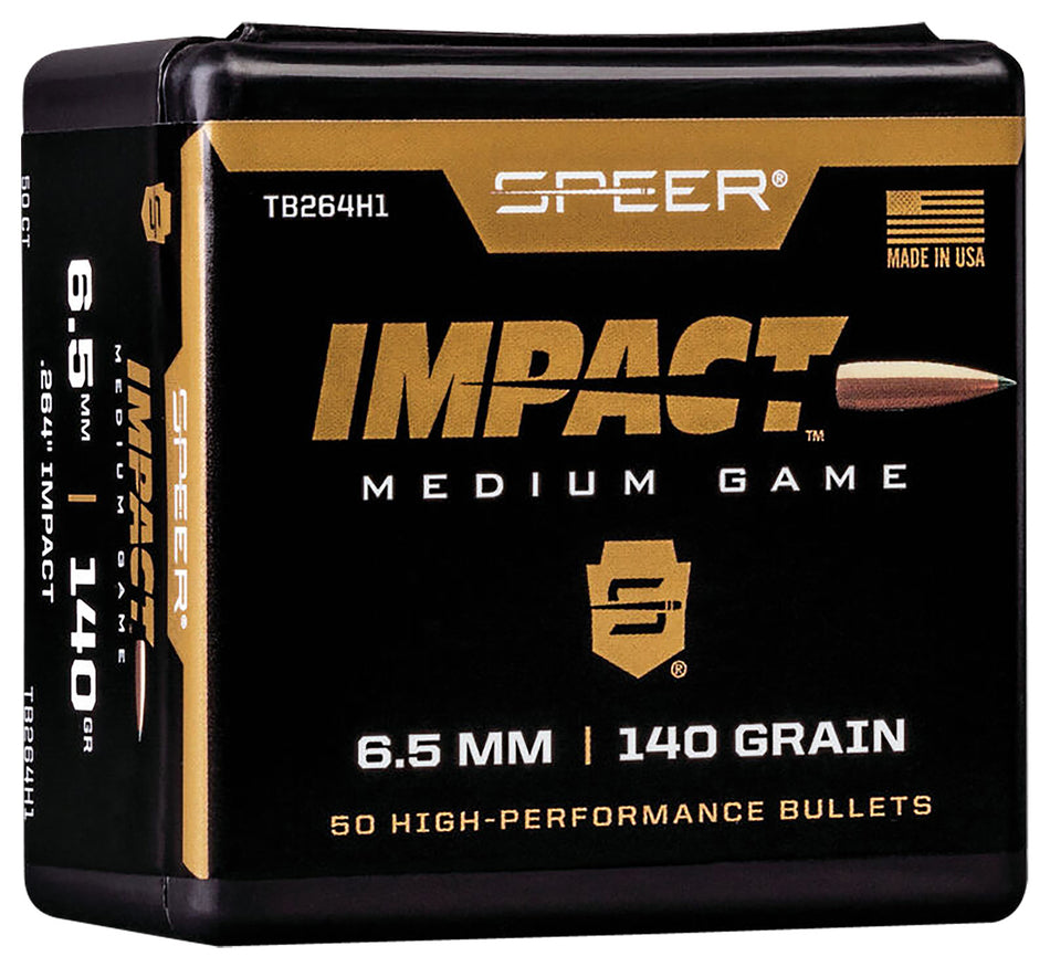 Speer Impact 6.5 Creedmoor 140 Grain Molecularly Bonded Bullets 50/Box