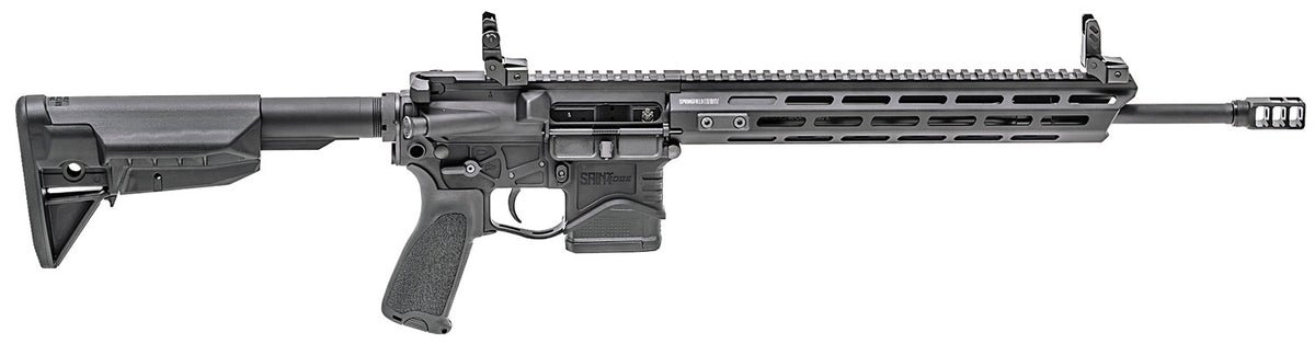 Springfield Armory STE916556BLC SAINT Edge 5.56x45mm NATO 10+1 16in Black Melonite Barrel, Black Hard Coat Anodized Receiver, Bravo Mod 0 SopMod Adjustable Stock, Bravo Mod 2 Grip, Right Hand