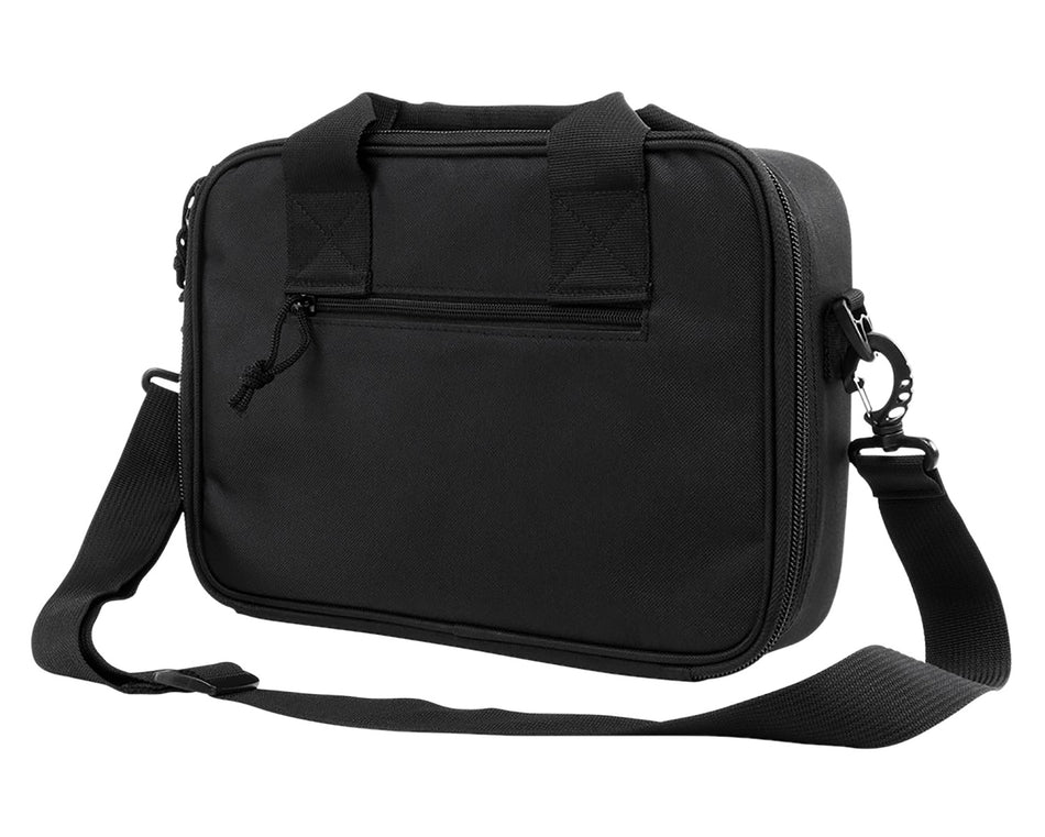 NcStar VISM CPDX2971B Black Double Pistol Range Bag with Magazine Pouches and Padded Carry Handle