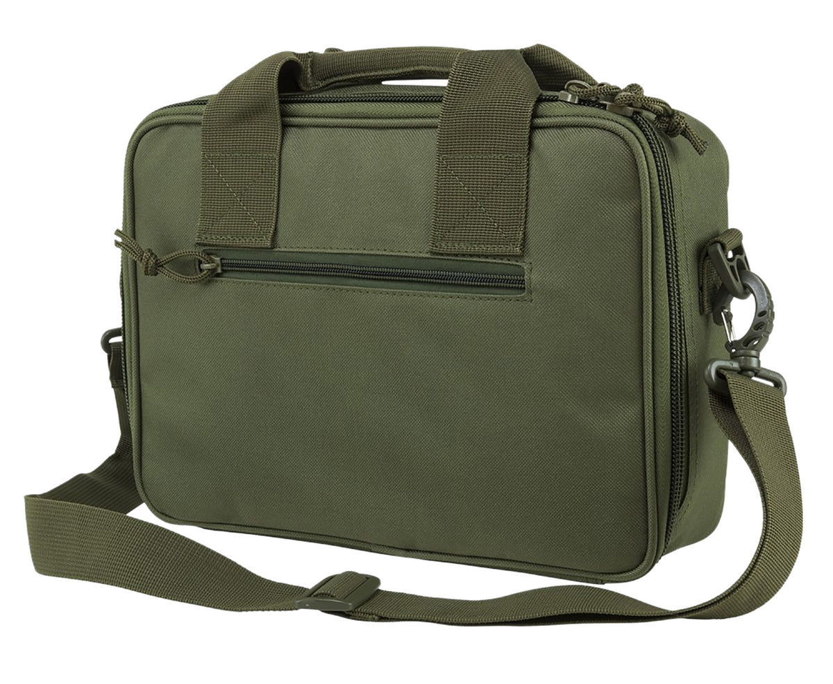 NcStar VISM CPDX2971G Green Double Pistol Range Bag with Magazine Pouches and Adjustable Shoulder Strap