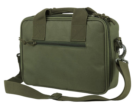 NcStar VISM CPDX2971G Green Double Pistol Range Bag with Magazine Pouches and Adjustable Shoulder Strap