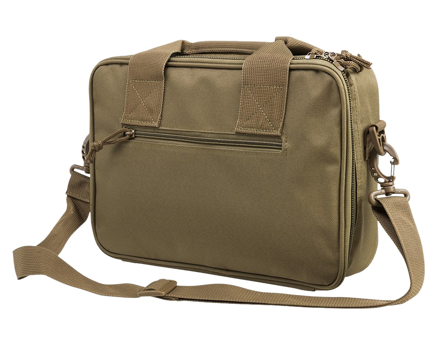 NcStar VISM CPDX2971T Tan Double Pistol Range Bag with Magazine Pouches, Padding & Shoulder Strap