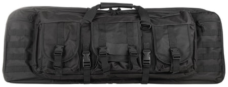 NcStar VISM CVDC2946B36 36" Black PVC Double Carbine Rifle Case with Foam Padding & Exterior Pockets