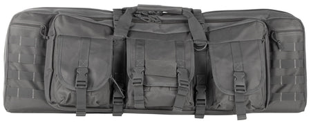 NcStar VISM CVDC2946U42 42" Urban Gray PVC Double Carbine Case with Foam Padding & Exterior Pockets