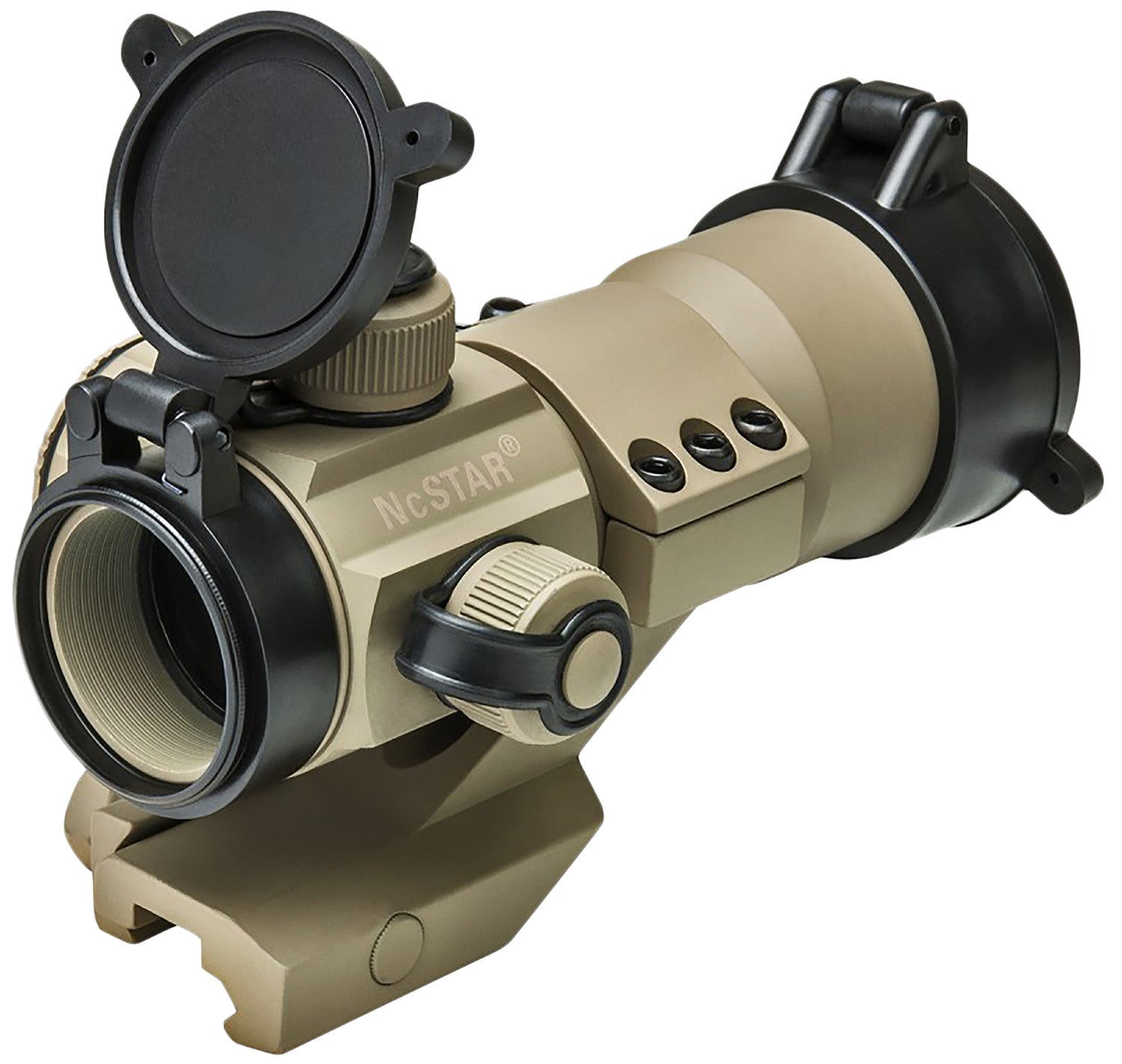NcStar DRGB135T 1x 35mm 3 MOA RGB Dot Reflex Sight Tan Powder Coated Cantilever Mount