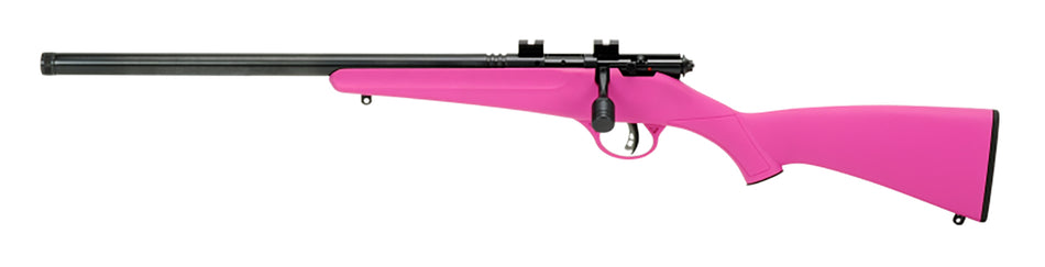 Savage Arms 13842 Rascal FLV-SR Youth .22 LR Left-Hand Rifle, Pink Synthetic Stock
