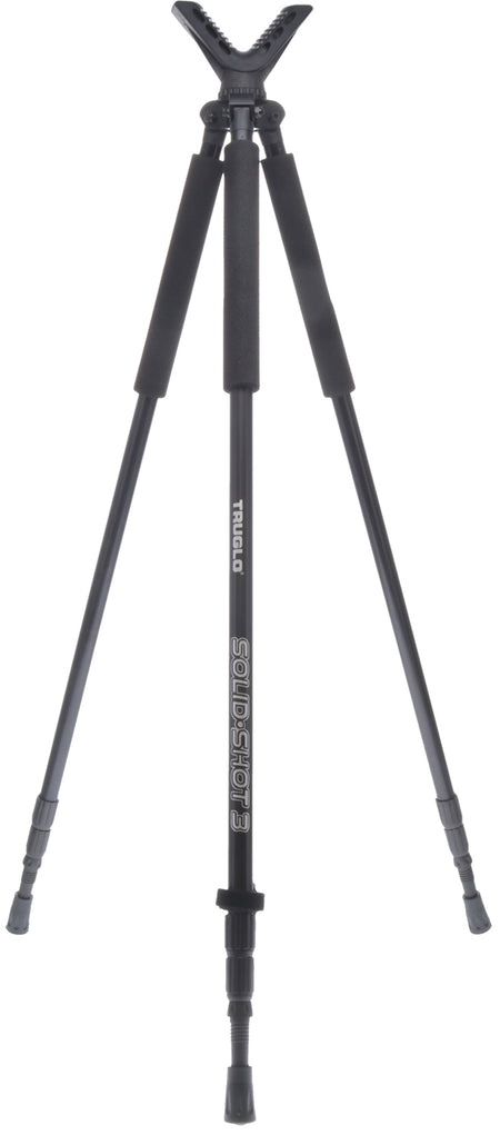 TruGlo TG8925XB Solid-Shot 22"-68" Black Aluminum Tripod with Rubberized V-Brace Head