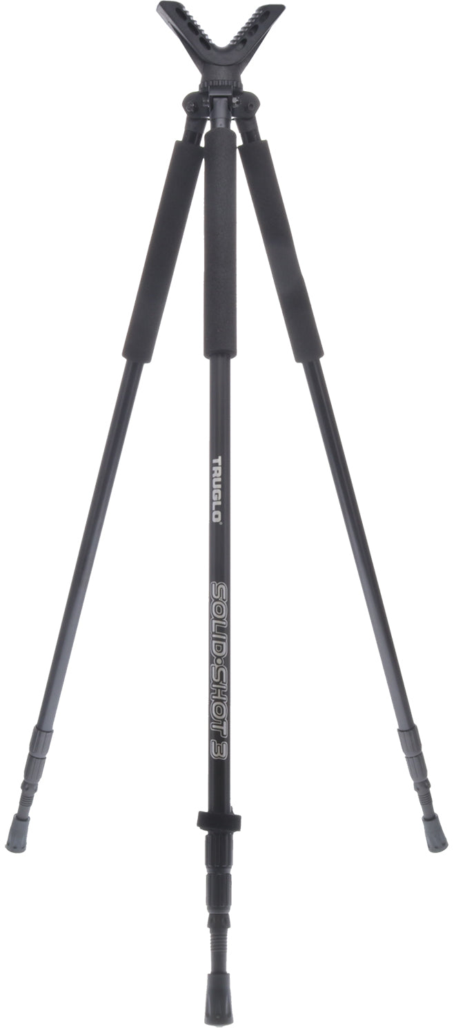 TruGlo TG8925XB Solid-Shot 22"-68" Black Aluminum Tripod with Rubberized V-Brace Head
