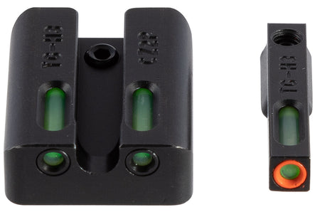 TruGlo TFX Pro Tritium & Fiber Optic Sight Set CZ Orange Outline Front Green Rear TG13CZ2PC