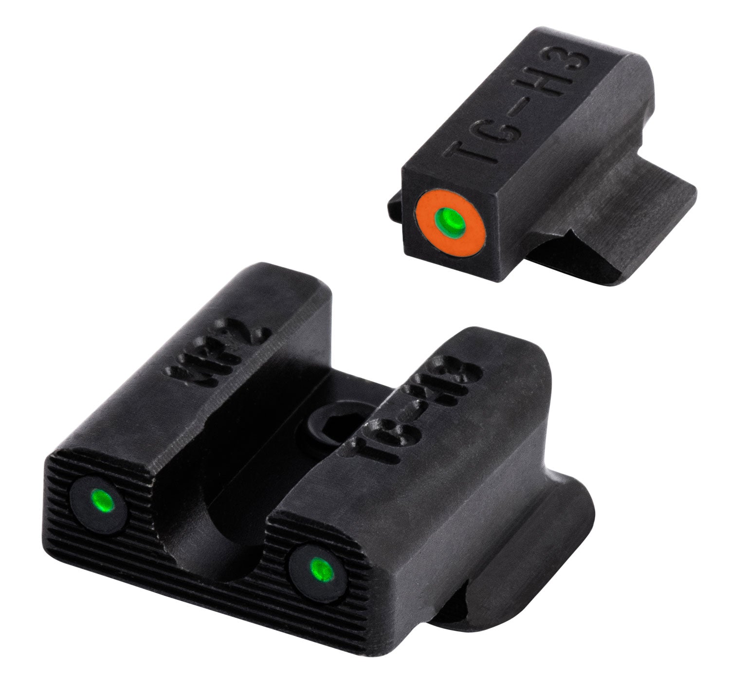 TruGlo TG231MP2C Tritium Pro Pistol Sight Set Green Tritium White Outline Front Sight Green Tritium Rear