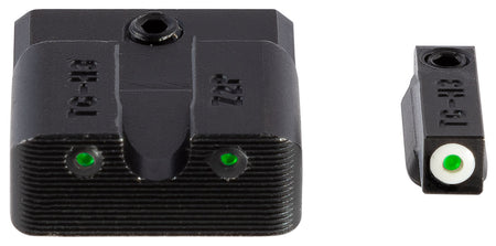 TruGlo TG231MP3W Tritium Pro Pistol Sight Set Green Tritium White Outline Front Sight Green Tritium Rear