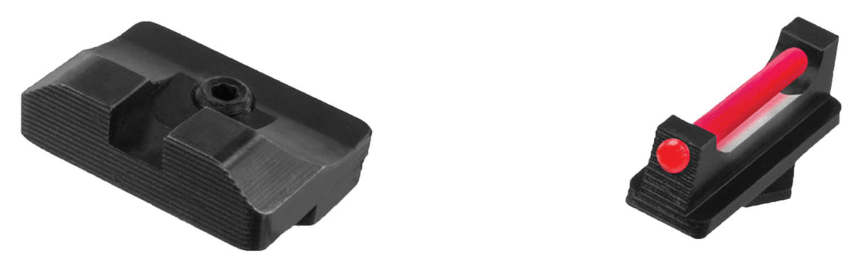 TruGlo TG132G1 Fiber-Optic Pro Red Front Black Rear Sight Set Compatible with Glock 17 19 22 23 26 27