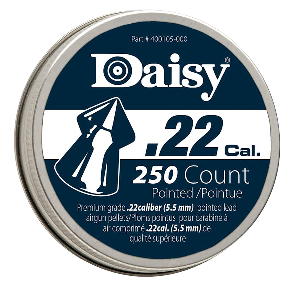 Daisy 997922512 PrecisionMax Premium .22 Caliber Pointed Field Pellet 250 Per Tin