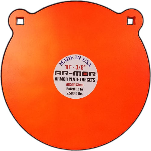 AR-MOR 10 Inch Orange Round AR500 Steel Gong Target 3/8" Thick