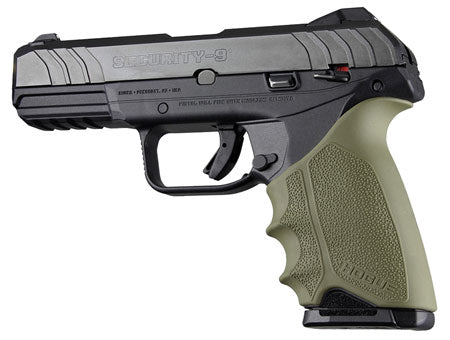 Hogue 17701 Ruger Security-9 HandAll Beavertail Rubber Grip Sleeve, OD Green Finish
