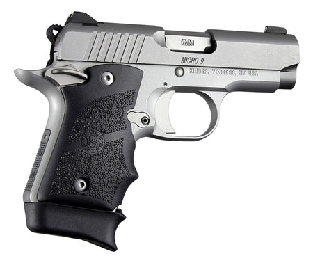 Hogue 39080 Black Cobblestone Rubber Grip with Finger Grooves for Kimber Micro 9