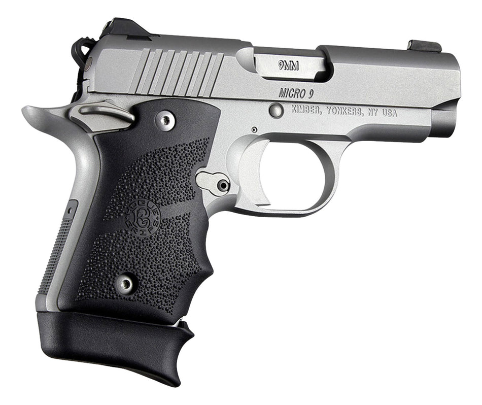 Hogue 39080 Black Cobblestone Rubber Grip with Finger Grooves for Kimber Micro 9