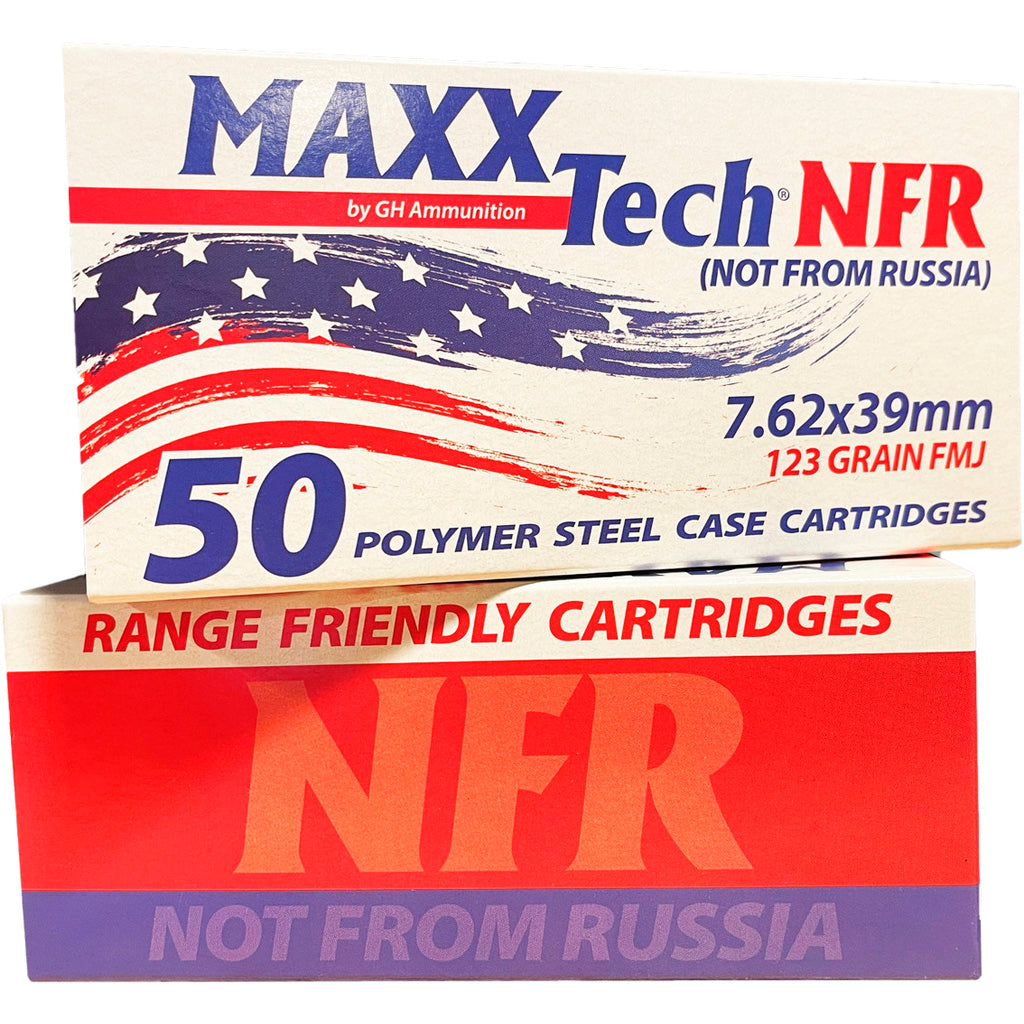 MaxxTech 7.62x39mm MTNFR762 NFR Full Metal Jacket FMJ 123 Grain