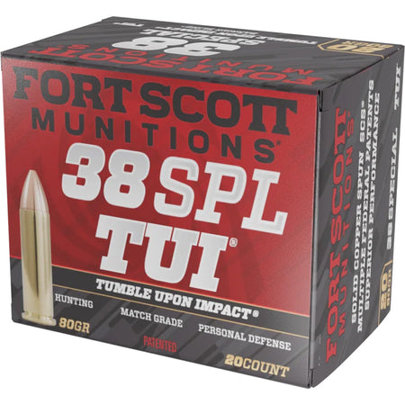 Fort Scott Munitions .38 Special 38SPL080SCV Tumble Upon Impact (TUI) Solid Copper Spun CS 80 Grain
