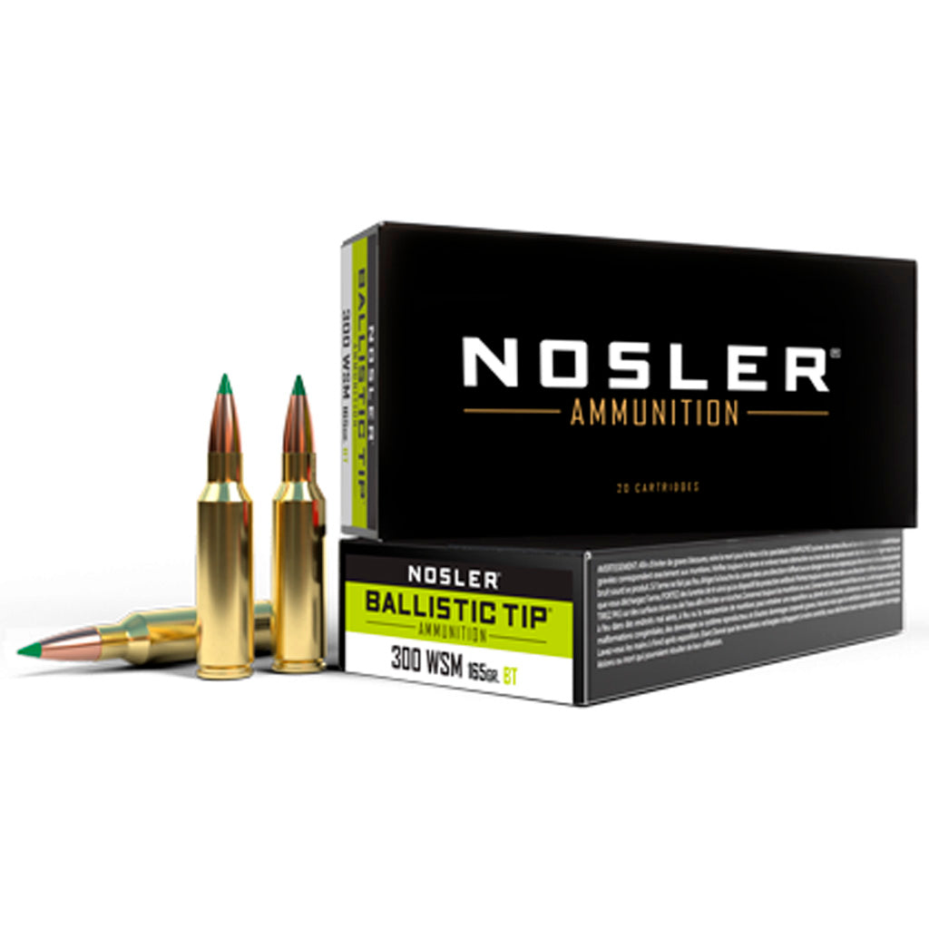 Nosler .300 Winchester Mag Rifle Ammo Ballistic Tip SP PolyTip 165 grain 