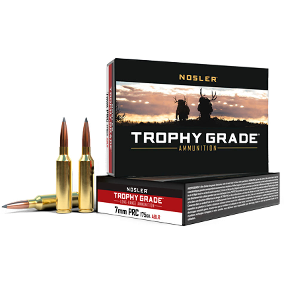 Nosler 7mm PRC 61239 Trophy Grade AccuBond Long Range Spitzer 175 Grain