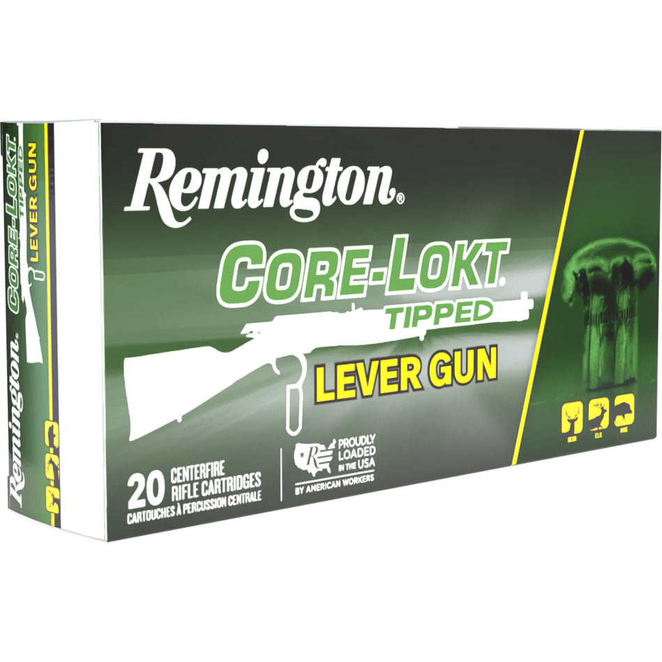 Remington .35 Remington Rifle Ammo CORE-LOKT TIPPED LEVER GUN Polymer Tip PolyTip 150 grain 