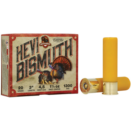 HEVI-Shot 20 Gauge Shotgun Shells HEVI-Bismuth Turkey #4 / 5 1-1/4 oz 3 in