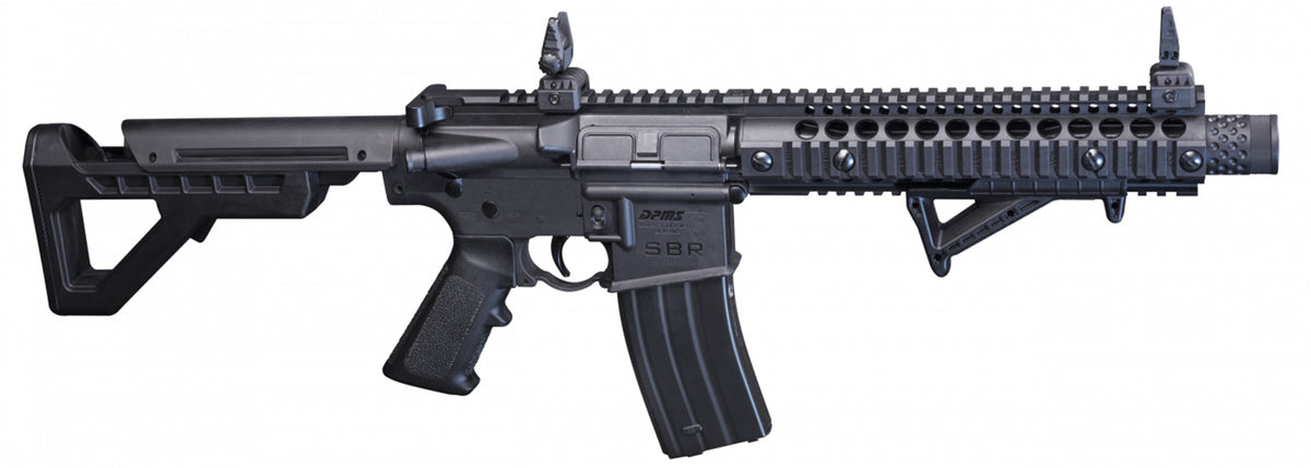 Crosman DSBR DPMS SBR CO2 Air Rifle 177 BB 25-Round Full Auto Blowback Black 6 Position Stock