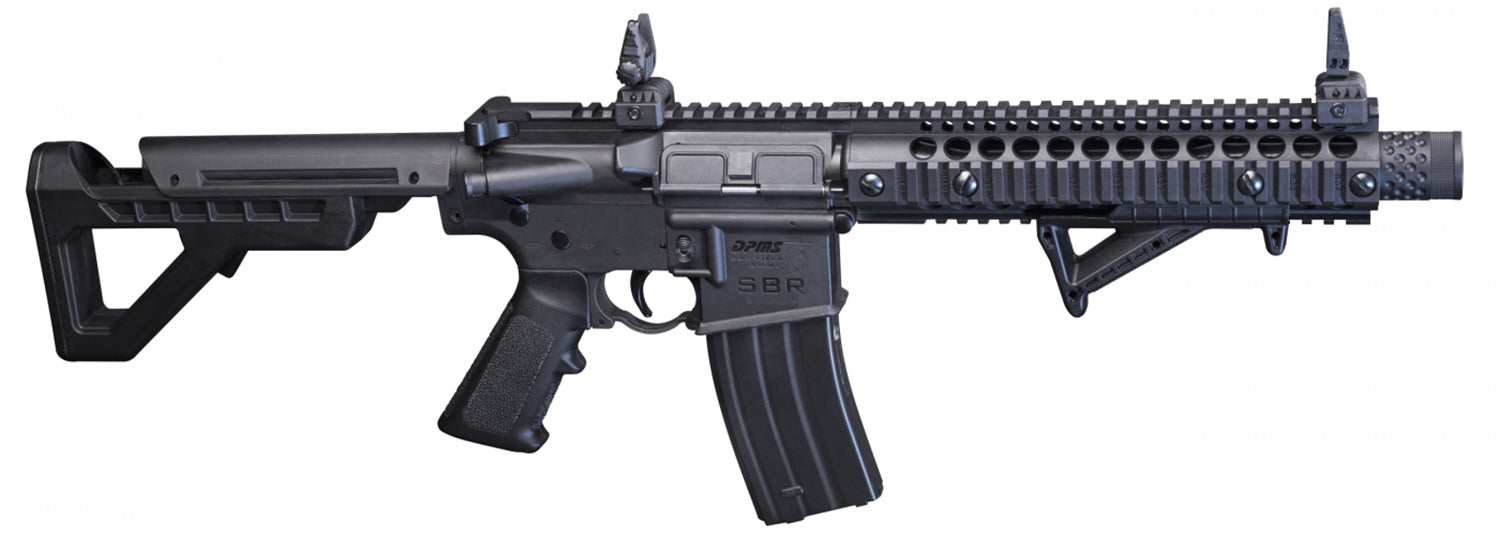 Crosman DSBR DPMS SBR CO2 Air Rifle 177 BB 25-Round Full Auto Blowback Black 6 Position Stock