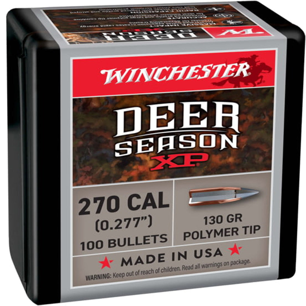 Winchester .270 Cal 130gr Deer Season XP Polymer Tip Bullets 100/ct
