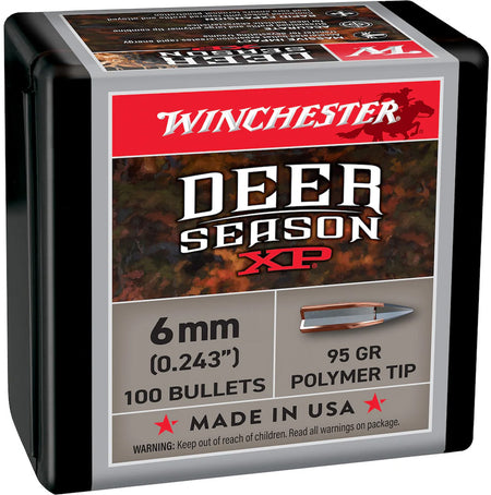 Winchester 6mm 95gr Deer Season XP Expanding Component Bullets 100/ct