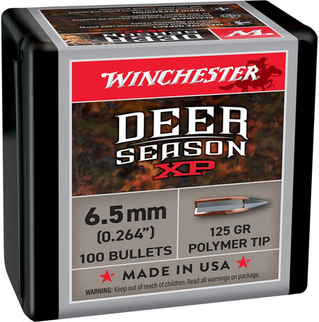 Winchester 6.5mm 125 gr Deer Season XP Rifle Component Bullets 100-Pack