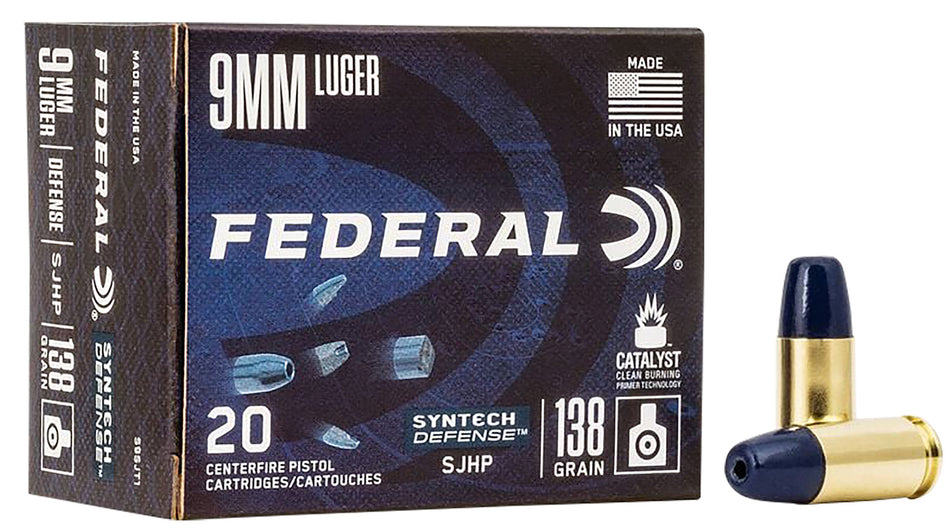 Federal 9mm Luger/Parabellum S9SJT1 Syntech Defense Segmented Jacketed Hollow Point 138 Grain