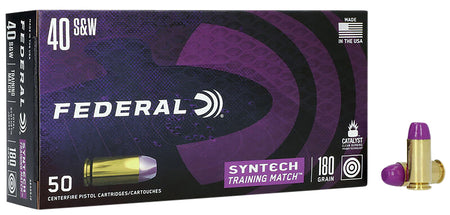 American Eagle .40 S&W AE40SJ2 Syntech Training Match Total Syntech Jacket Flat Nose 180 Grain