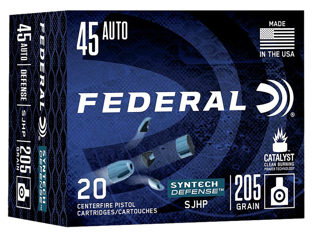 Federal .45 ACP/Auto S45SJT1 Syntech Defense Segmented Jacketed Hollow Point 205 Grain