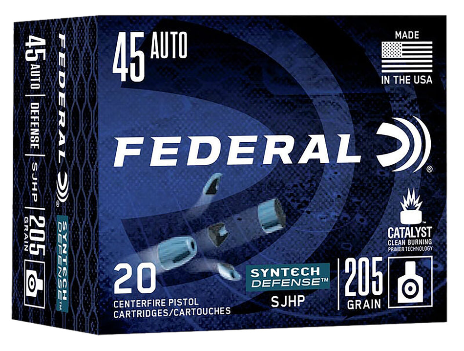 Federal .45 ACP/Auto S45SJT1 Syntech Defense Segmented Jacketed Hollow Point 205 Grain