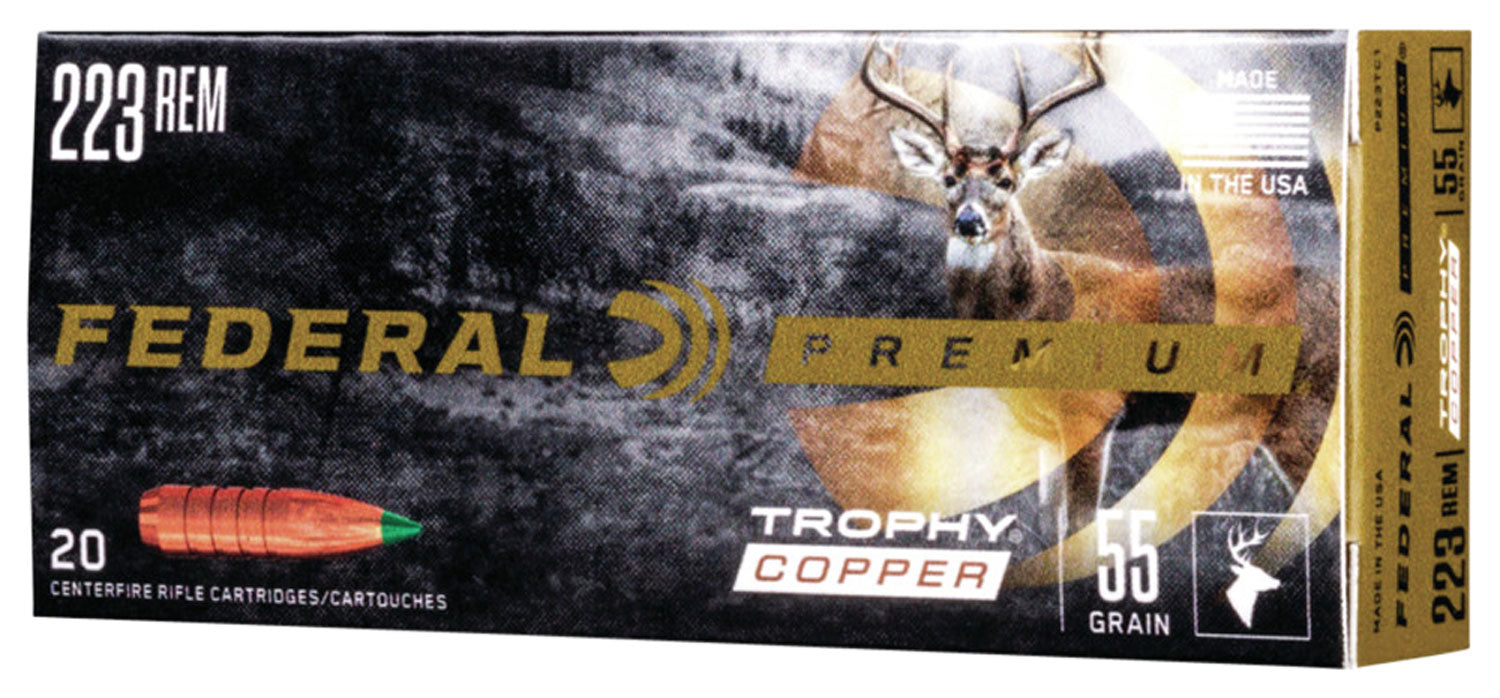 Federal .223 Remington P223TC1 Premium Trophy Copper 55 Grain