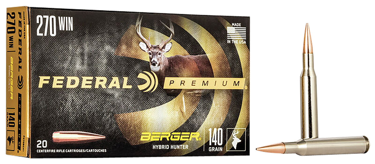 Federal .270 Winchester P270BCH1 Premium Berger Hybrid Hunter 140 Grain