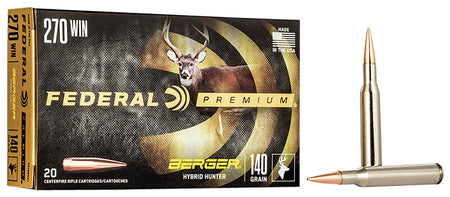 Federal .270 Winchester P270BCH1 Premium Berger Hybrid Hunter 140 Grain