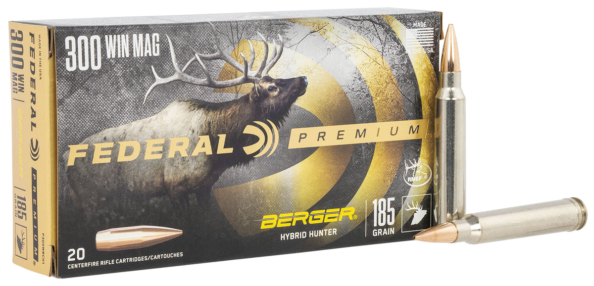 Federal .300 Winchester Mag P300WBCH1 Premium Berger Hybrid Hunter 185 Grain