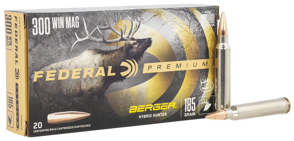 Federal .300 Winchester Mag P300WBCH1 Premium Berger Hybrid Hunter 185 Grain