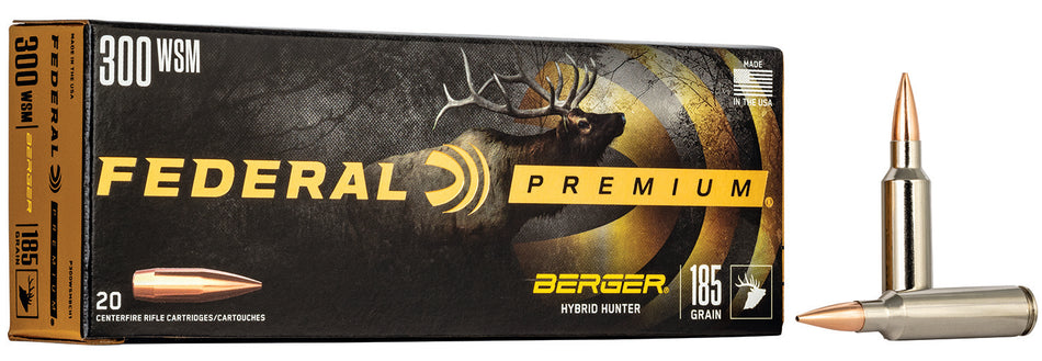 Federal .300 WSM P300WSMBCH1 Premium Berger Hybrid Hunter 185 Grain
