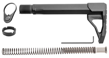 Phase 5 RMSA Rifle-Length Mini Stock Assembly with HexOne Buffer Tube, Black Aluminum, AR-15/AR-10