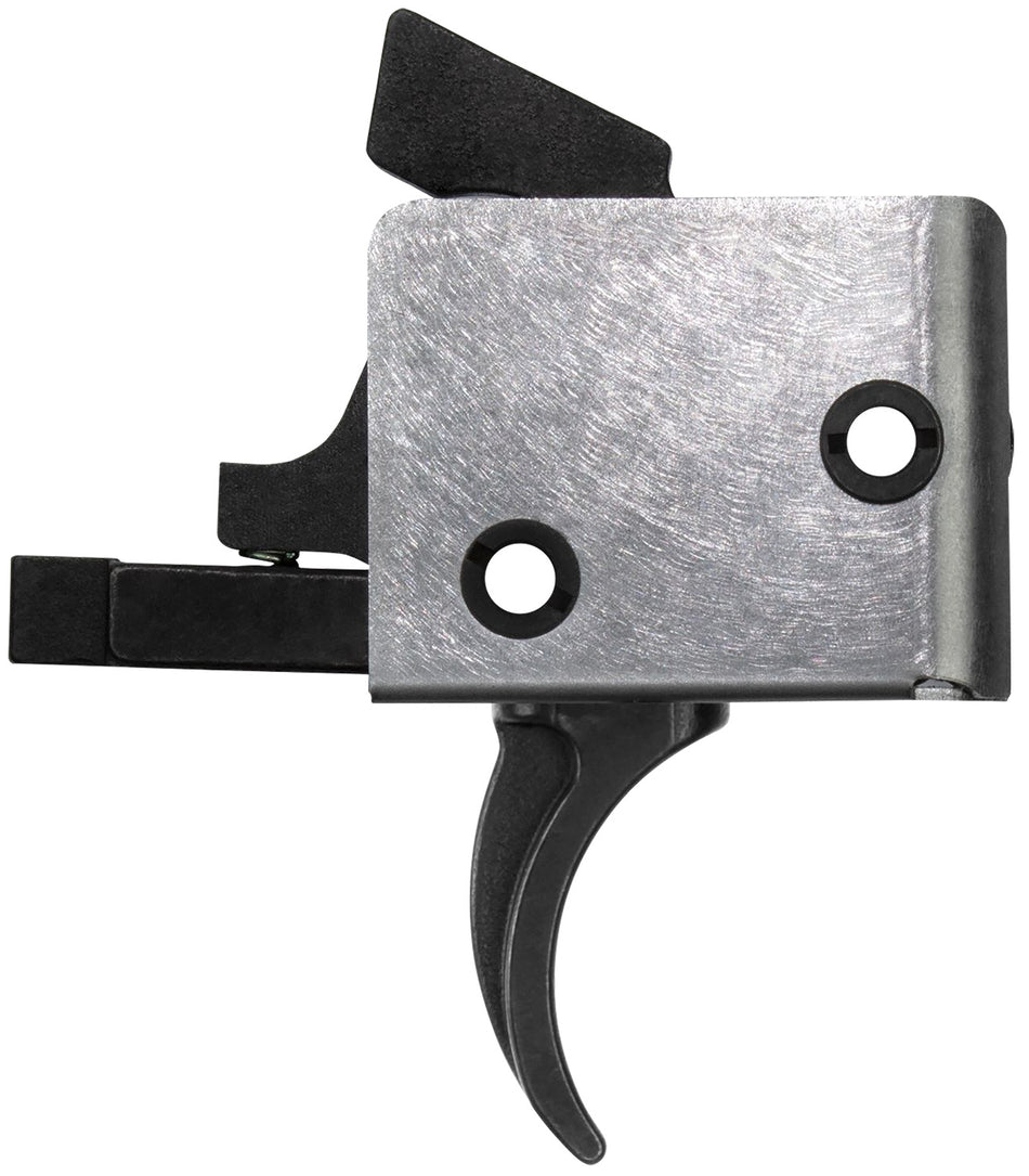 CMC Triggers 95501 AR-15/AR-10 9mm PCC Drop-In Single Stage Curved Trigger Bow Black/Silver 3-3.50 lbs