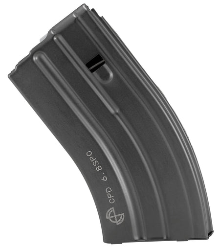 DuraMag 2068041207CPD SS 20rd 22 Nosler/6.8 SPC AR-15 Black Stainless Steel Magazine