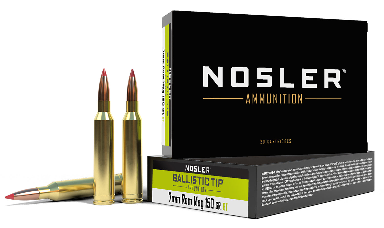 Nosler 7mm Remington Mag 40045 Ballistic Tip Spitzer Ballistic Tip 150 Grain