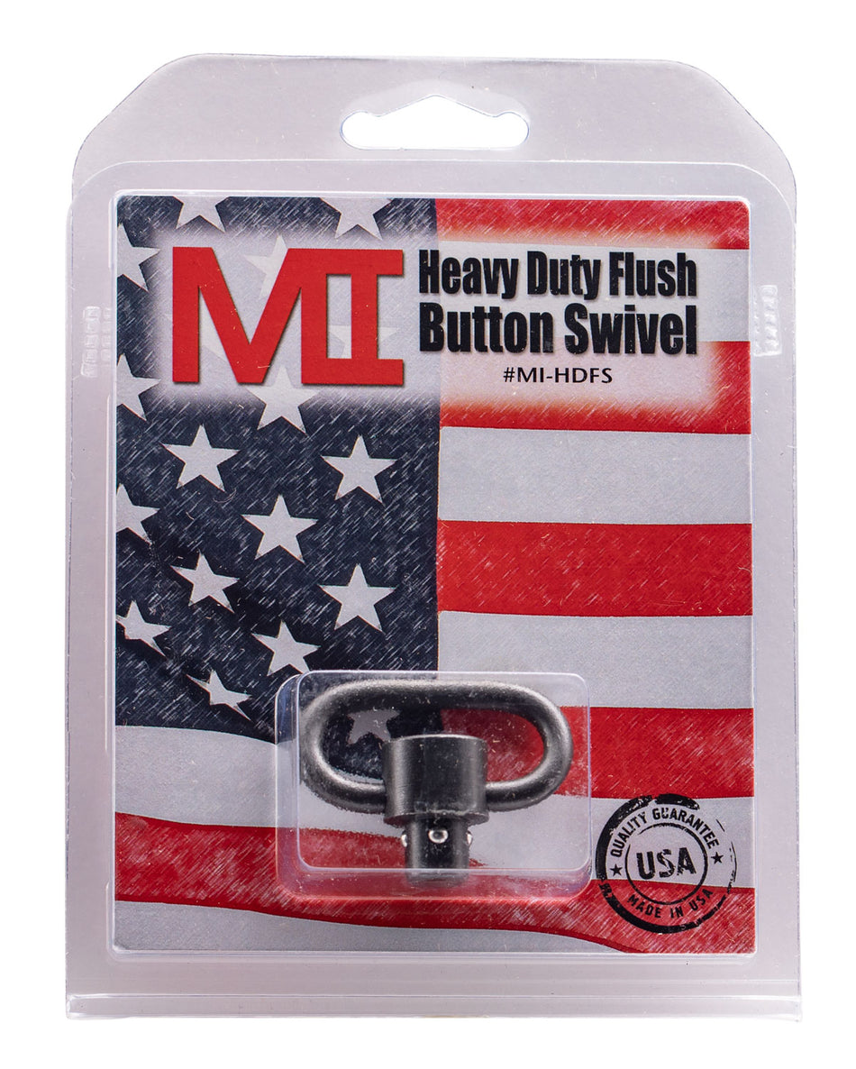Midwest Industries MIHDFS 1.25" QD Push Button Sling Swivel Black Phosphate Steel Heavy Duty