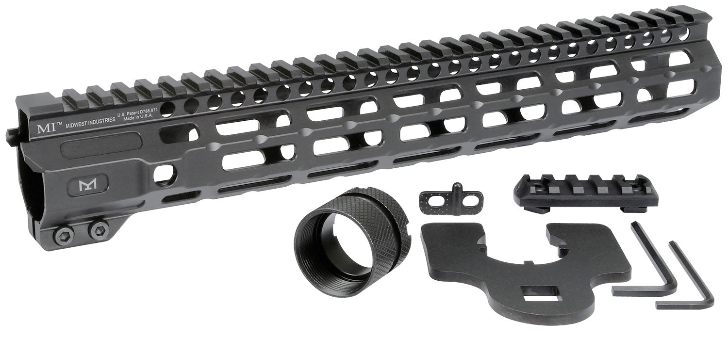 Midwest Industries MICRM12625 M-Series AR Handguard Black Anodized Aluminum 12.62"