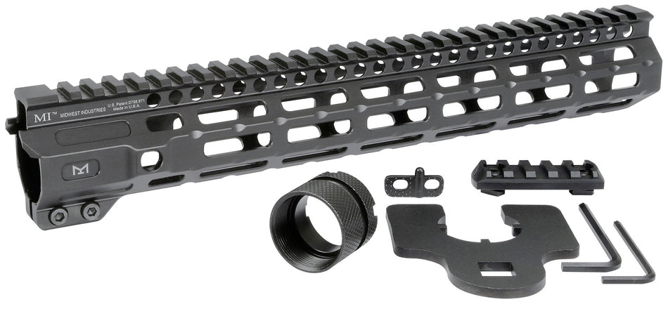 Midwest Industries MICRM12625 M-Series AR Handguard Black Anodized Aluminum 12.62"