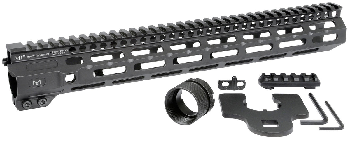 Midwest Industries MICRM14 M-Series AR-15 One-Piece Combat Handguard Black 14"